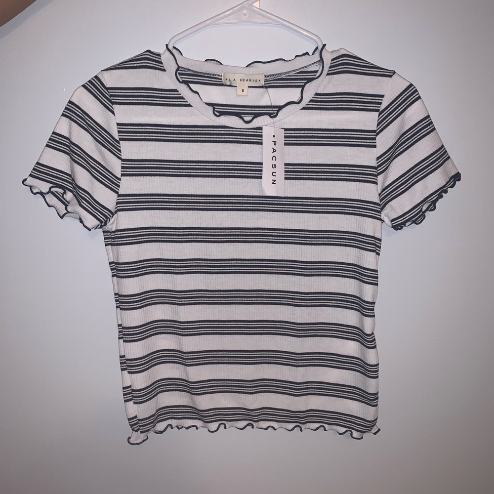 PACSUN STRIPPED CROP TOP